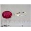 925 Sterling Silver Earrings, Created Ruby, SE207
