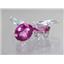 925 Sterling Silver Earrings, Pure Pink Topaz, SE207