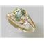 10K, 14K or 18K Gold Ladies Ring, Green Amethyst, R176