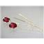 14k Gold Threader Earrings, Crimson Topaz, E005