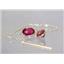 14k Gold Threader Earrings, Crimson Topaz, E005