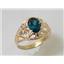 10K, 14K or 18K Gold Ladies Ring, London Blue Topaz, R111