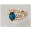 10K, 14K or 18K Gold Ladies Ring, London Blue Topaz, R111