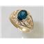 10K, 14K or 18K Gold Ladies Ring, London Blue Topaz, R111