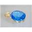 P082, Swiss Blue Topaz 14K Gold Pendant