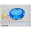 P082, Swiss Blue Topaz 14K Gold Pendant