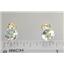 14k Gold Post Earrings, Green Amethyst, E012
