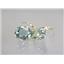 14k Gold Leverback Earrings, Green Amethyst, E201