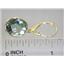 14k Gold Leverback Earrings, Green Amethyst, E201