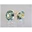 14k Gold Post Earrings, Green Amethyst, E202