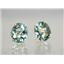 14k Gold Post Earrings, Green Amethyst, E202