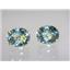 14k Gold Post Earrings, Green Amethyst, E202