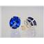 14k Gold Post Earrings, Created Blue Sapphire, E202