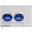 14k Gold Post Earrings, Created Blue Sapphire, E202