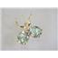 14k Gold Leverback Earrings, Green Amethyst, E207