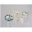 14k Gold Leverback Earrings, Green Amethyst, E207