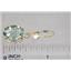 14k Gold Leverback Earrings, Green Amethyst, E207