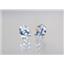 14k Gold Post Earrings, Silver Topaz, E002