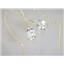 14k Gold Threader Earrings, Silver Topaz, E003