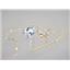 14k Gold Threader Earrings, Silver Topaz, E003