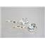 14k Gold Leverback Earrings, Silver Topaz, E101