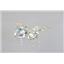 14k Gold Leverback Earrings, Silver Topaz, E101