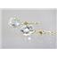 14k Gold Leverback Earrings, Silver Topaz, E101