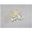 14k Gold Leverback Earrings, Silver Topaz, E101