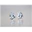 14k Gold Post Earrings, Silver Topaz, E102