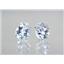925 Sterling Silver Post Earrings, Silver Topaz, SE102