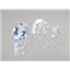 925 Sterling Silver Post Earrings, Silver Topaz, SE102
