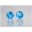 925 Sterling Silver Post Earrings, Swiss Blue Topaz, SE212