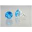925 Sterling Silver Post Earrings, Swiss Blue Topaz, SE212
