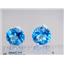 925 Sterling Silver Post Earrings, Swiss Blue Topaz, SE212