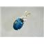P043, London Blue Topaz 14k Gold Pendant
