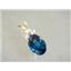 P043, London Blue Topaz 14k Gold Pendant