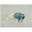 P043, London Blue Topaz 14k Gold Pendant