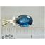 P043, London Blue Topaz 14k Gold Pendant