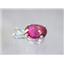 925 Sterling Silver Pendant, Crimson Topaz,  SP002