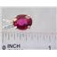 925 Sterling Silver Pendant, Crimson Topaz,  SP002