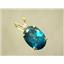 P019, Paraiba Topaz 14K Gold Pendant