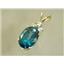 P043, Paraiba Topaz 14k Gold Pendant