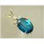 P043, Paraiba Topaz 14k Gold Pendant