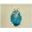 P006, Paraiba Topaz 14k Gold Pendant