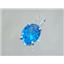 925 Sterling Silver Pendant, Swiss Blue CZ , SP002