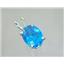 925 Sterling Silver Pendant, Swiss Blue CZ , SP002