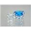 925 Sterling Silver Pendant, Swiss Blue CZ , SP002