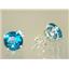 14k Gold Post Earrings, Paraiba Topaz, E112