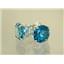 14k Gold Post Earrings, Paraiba Topaz, E112