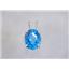 925 Sterling Silver Pendant, Swiss Blue Topaz,  SP002